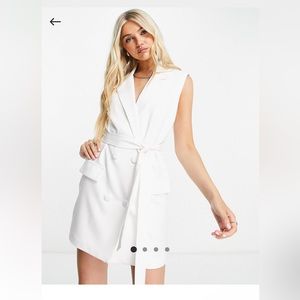 ASOS White Tuxedo Dress w/ belt